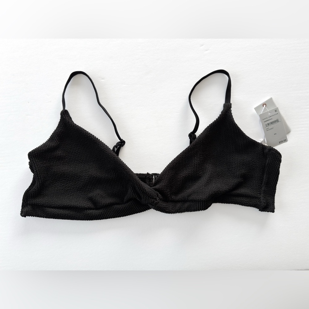Good American Always Fits Twist Bikini Top New With Tags - Picture 3 of 9